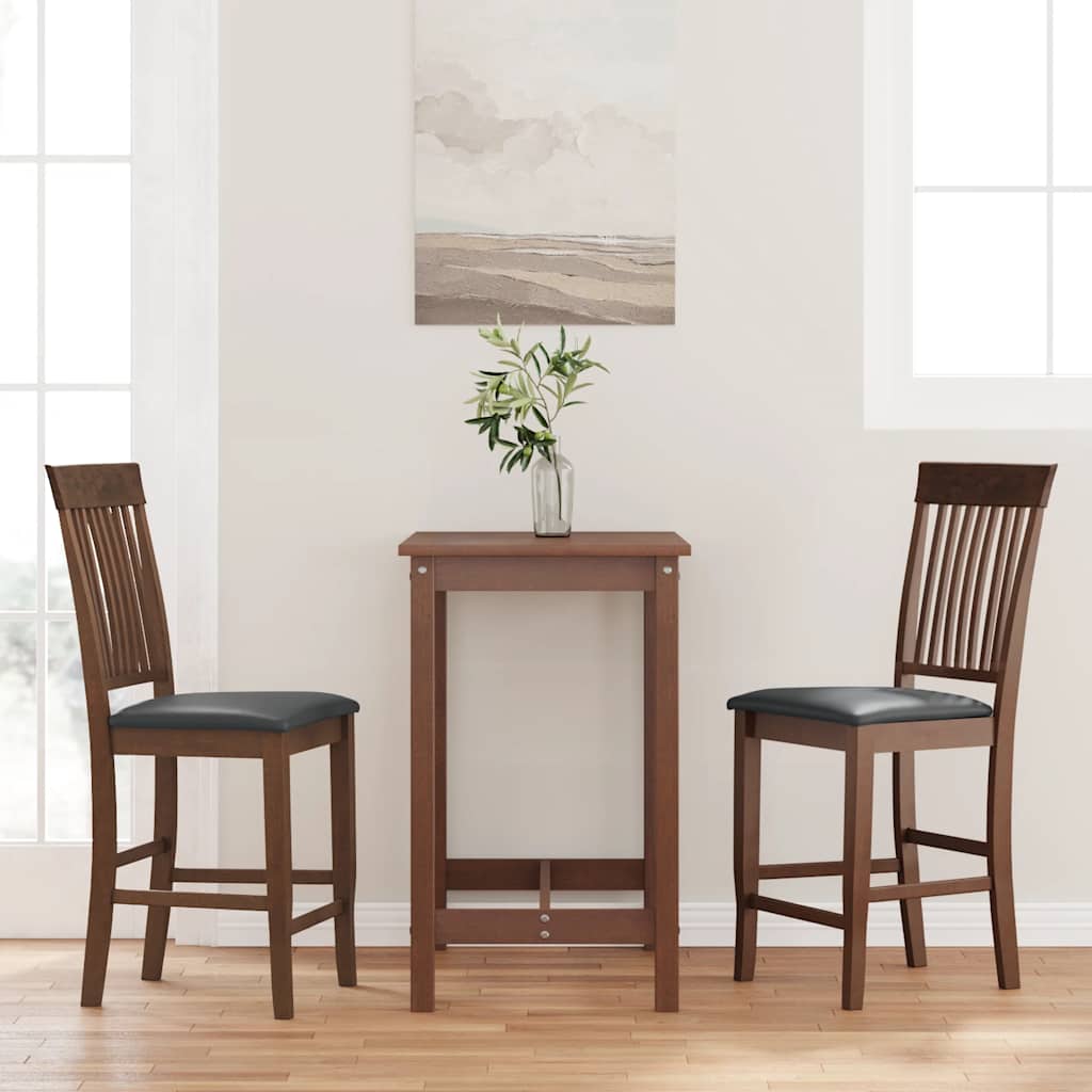 Taburetes De Bar Con Cojines, 2 Unidades, Madera Maciza Blanca, Goma