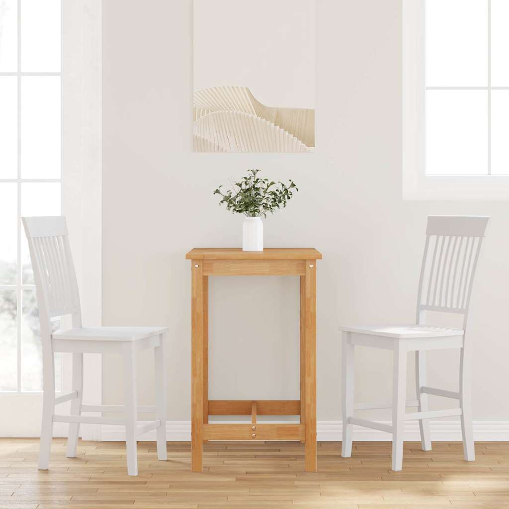 Taburetes De Bar Con Cojines, 2 Unidades, Madera Maciza Blanca, Goma
