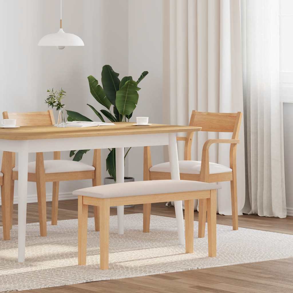 Banco 90 Cm Madera Maciza Caucho
