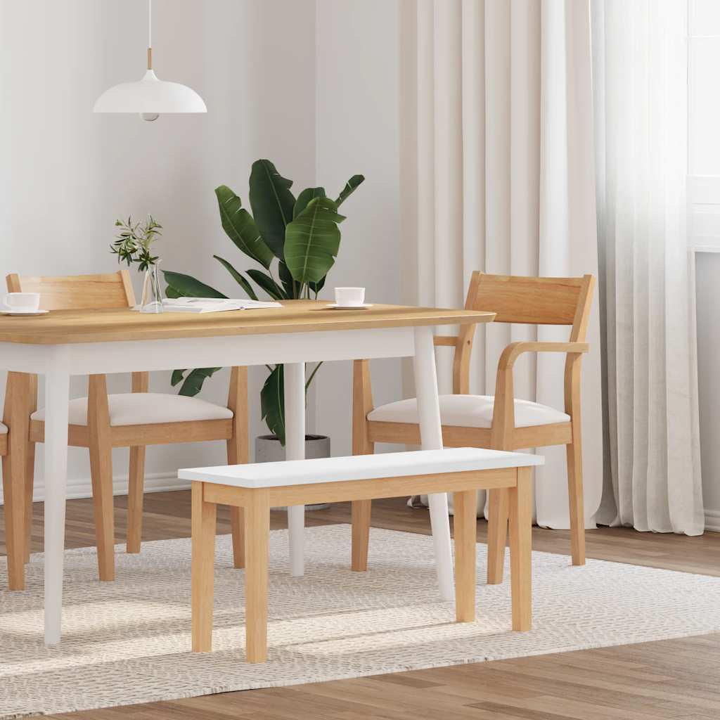 Banco 90 Cm Madera Maciza Caucho