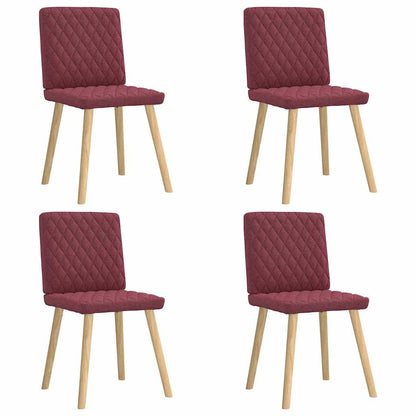 Sillas De Comedor 2 Unidades Tela Rojo Tinto