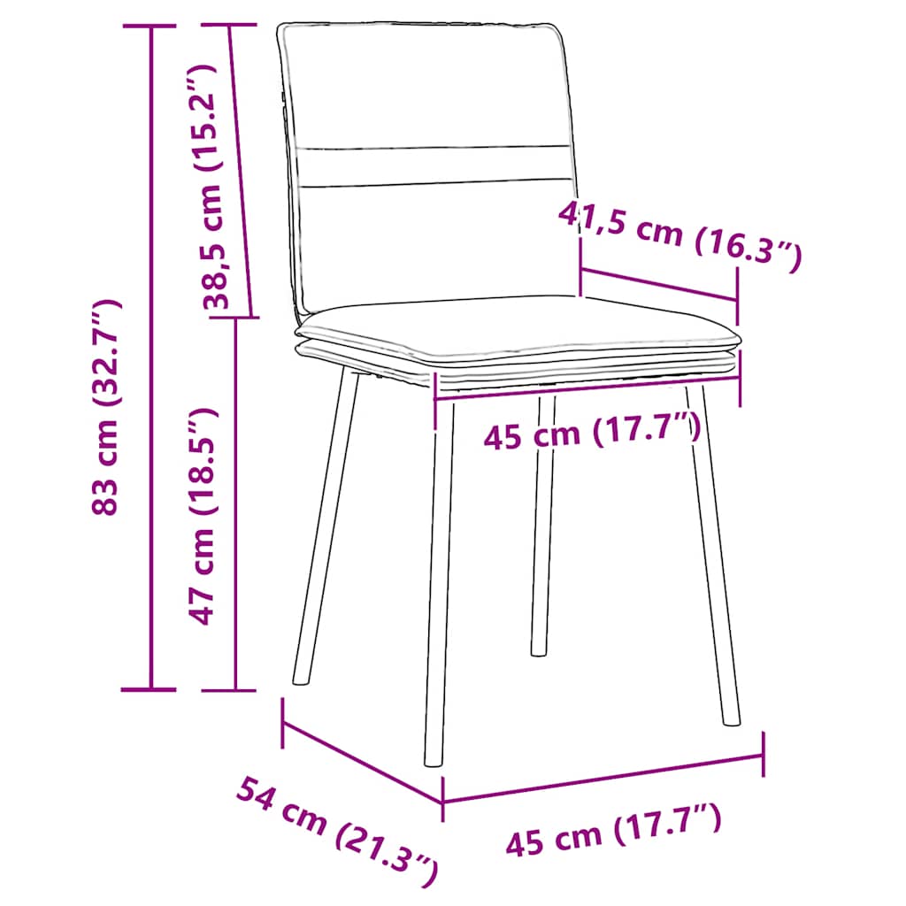 Sillas De Comedor 4 Unidades Terciopelo