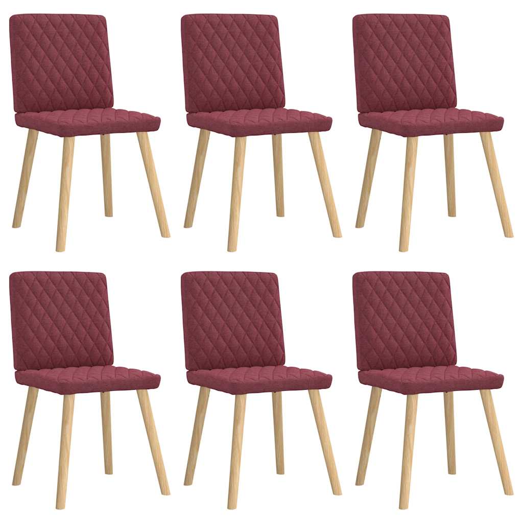 Sillas De Comedor 2 Unidades Tela Rojo Tinto