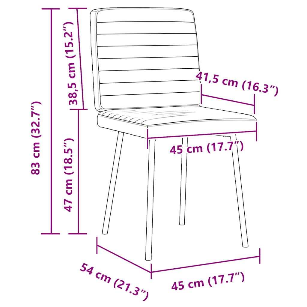 Sillas De Comedor 6 Unidades Terciopelo