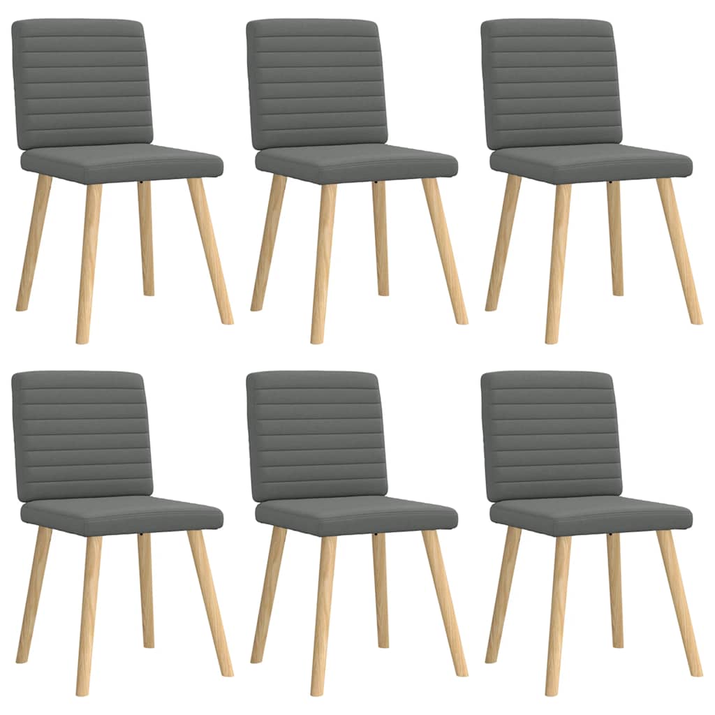 Sillas De Comedor Giratorias 6 Unidades Tela Negras