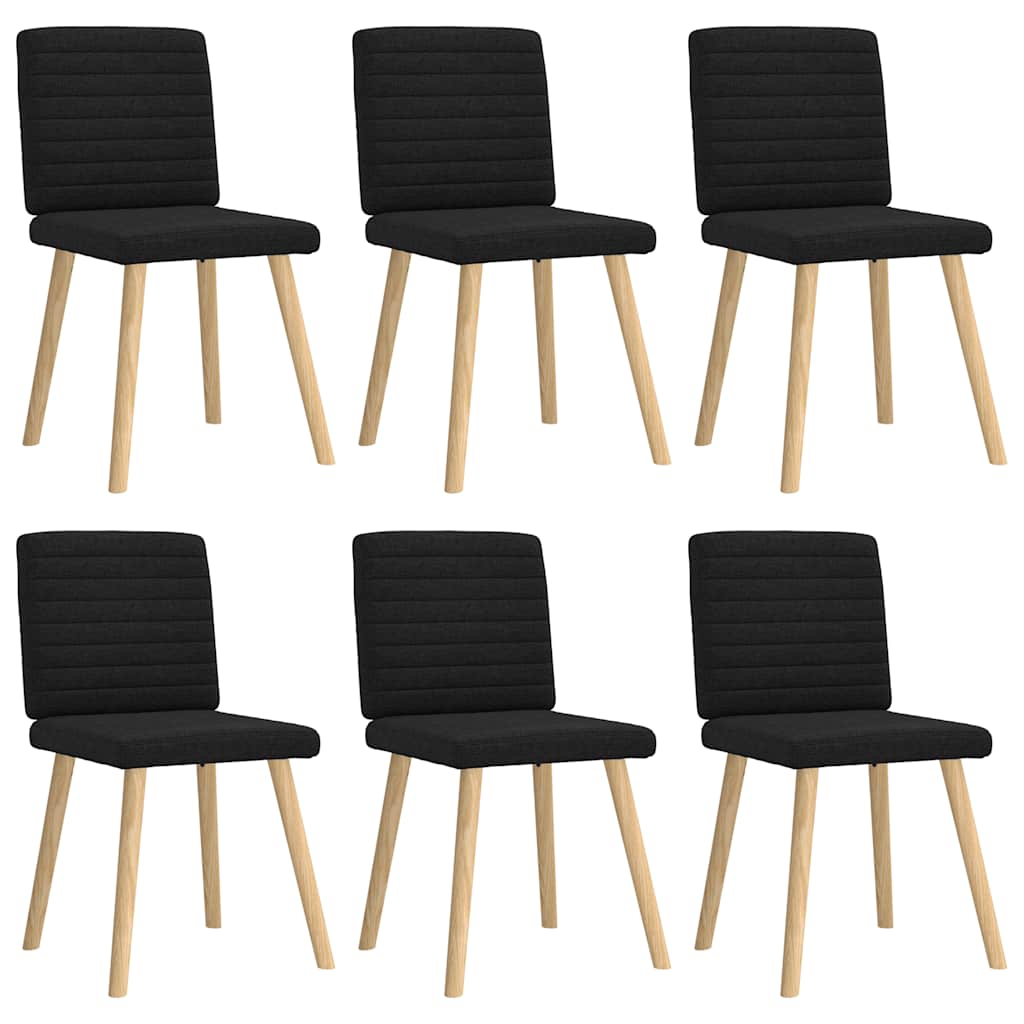 Sillas De Comedor Giratorias 6 Unidades Tela Negras