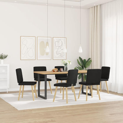 Sillas De Comedor Giratorias 6 Unidades Tela Negras