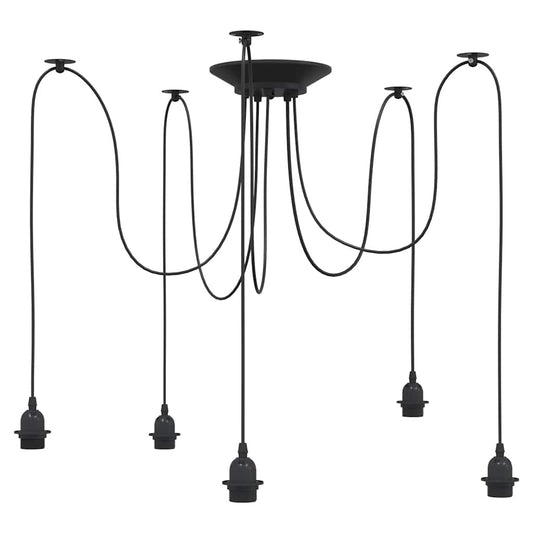 Lámpara Colgante E27 Metal Negro