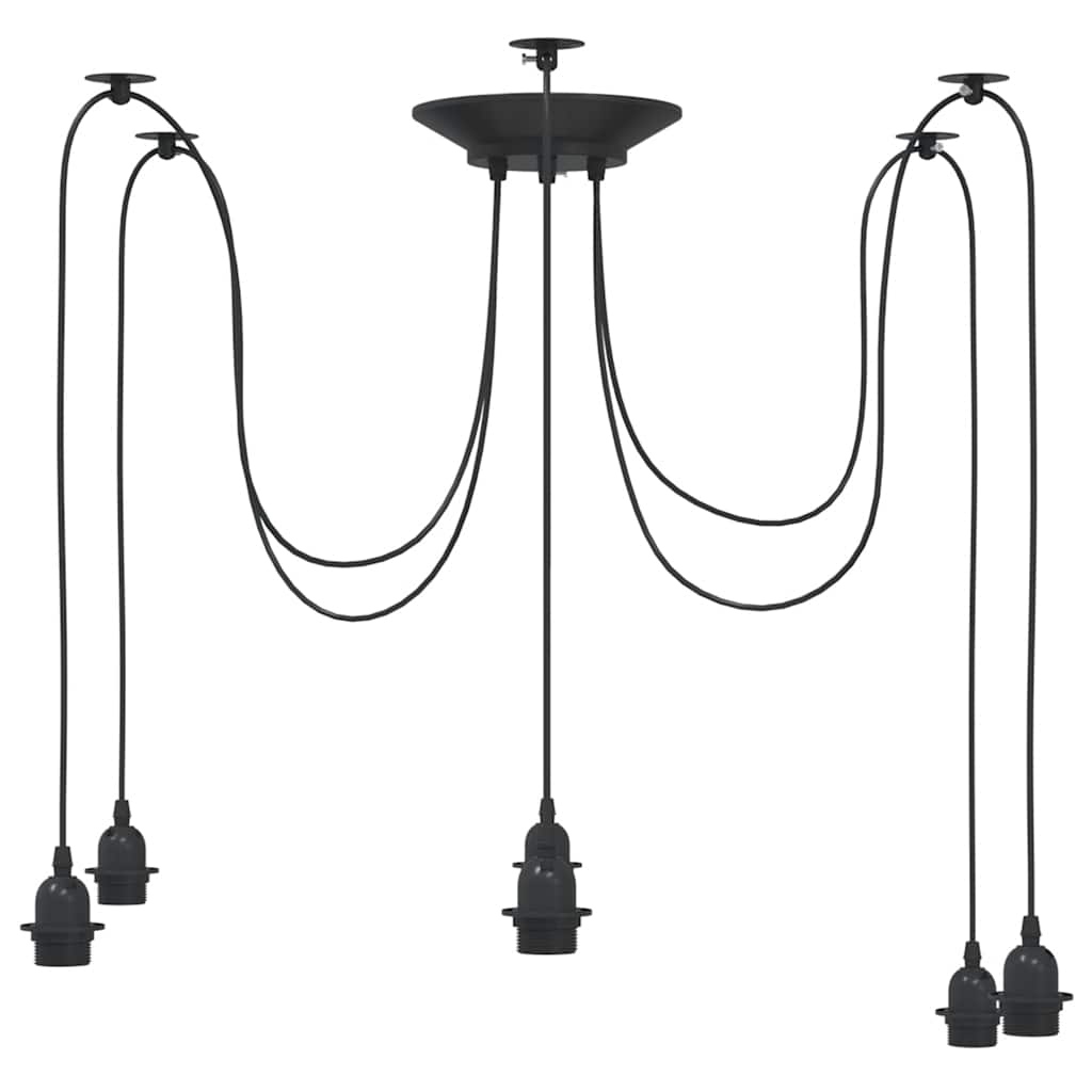 Lámpara Colgante E27 Metal Negro