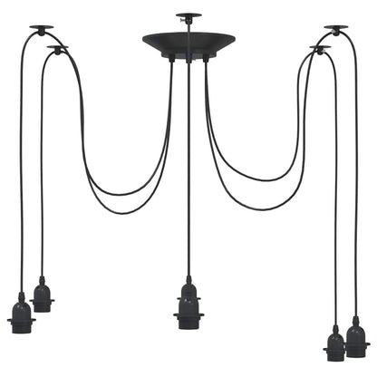 Lámpara Colgante E27 Metal Negro