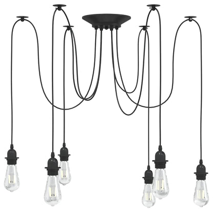 Lámpara Colgante E27 Metal Negro