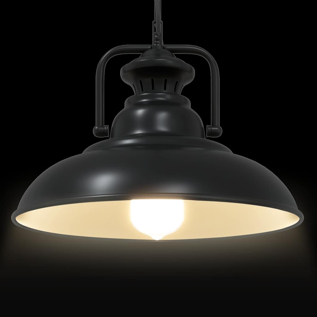 Lámpara Colgante E27 Negra Ø 31 Cm Hierro