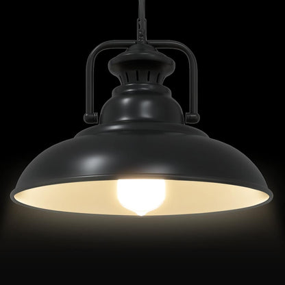 Lámpara Colgante E27 Negra Ø 31 Cm Hierro