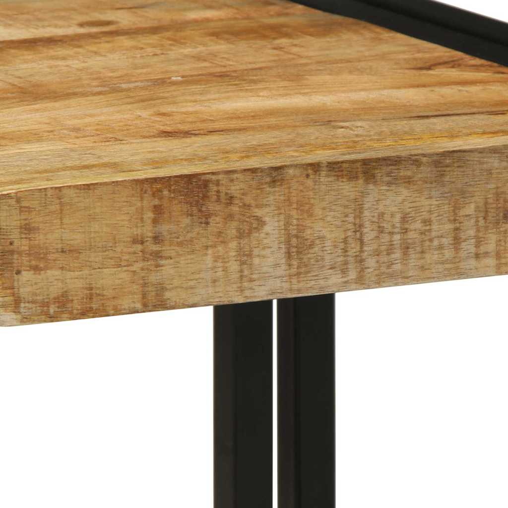 Mesa De Café Marrón Madera De Mango Maciza