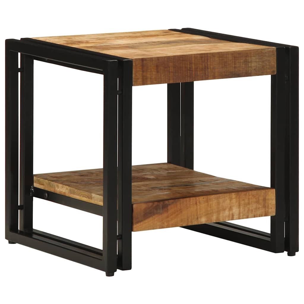 Mesa De Café Marrón Madera De Mango Maciza