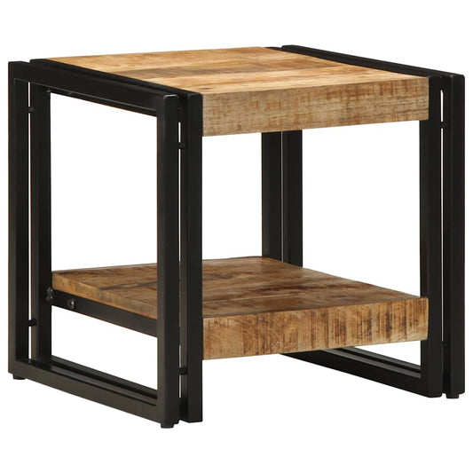 Mesa De Café Marrón Madera De Mango Maciza