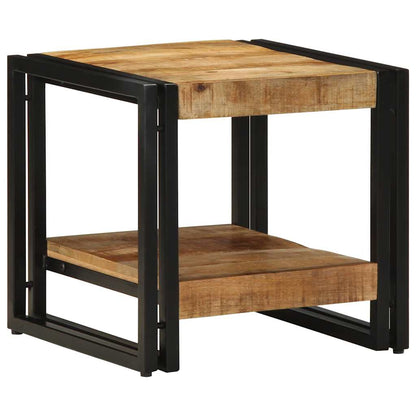 Mesa De Café Marrón Madera De Mango Maciza