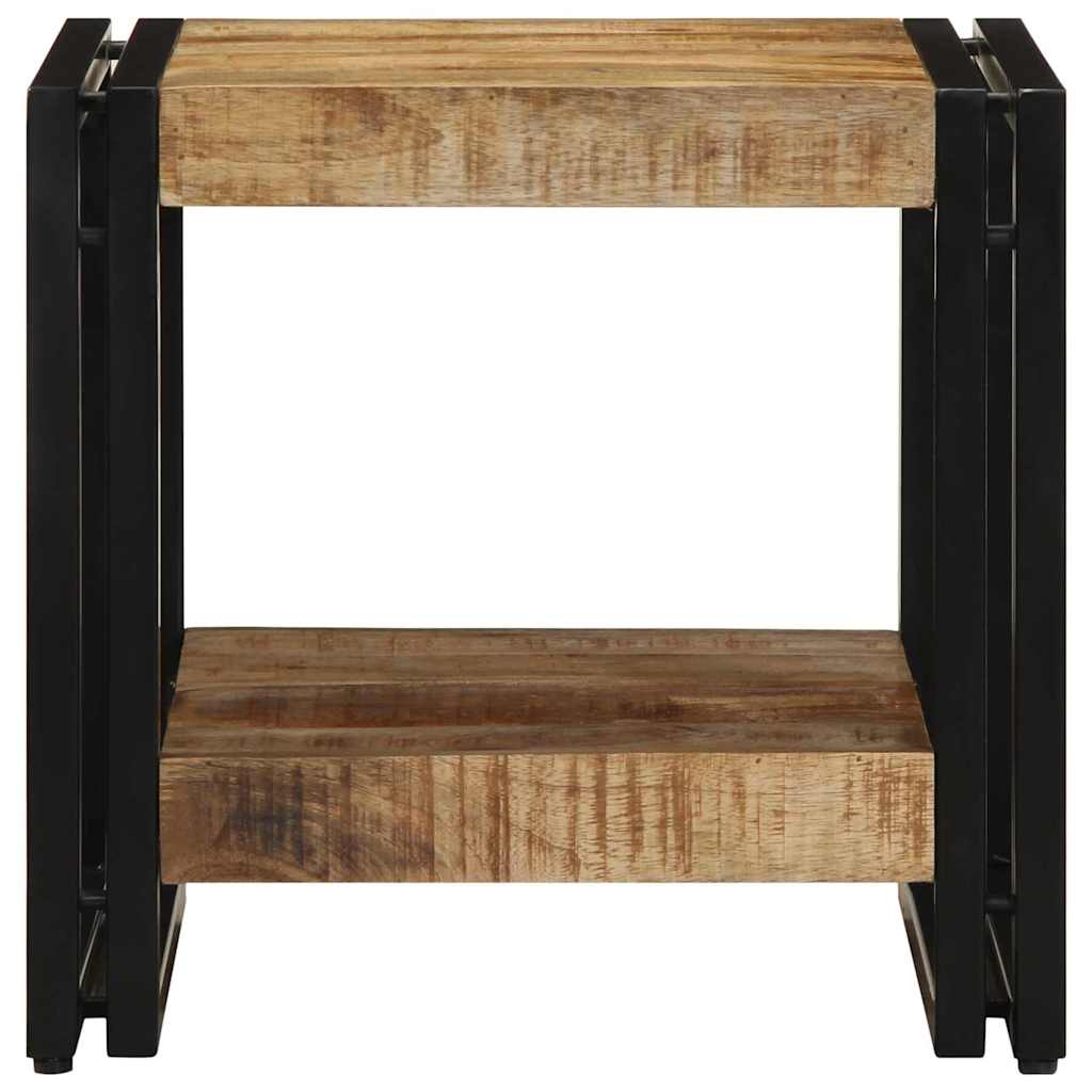 Mesa De Café Marrón Madera De Mango Maciza