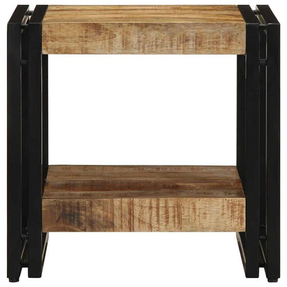 Mesa De Café Marrón Madera De Mango Maciza