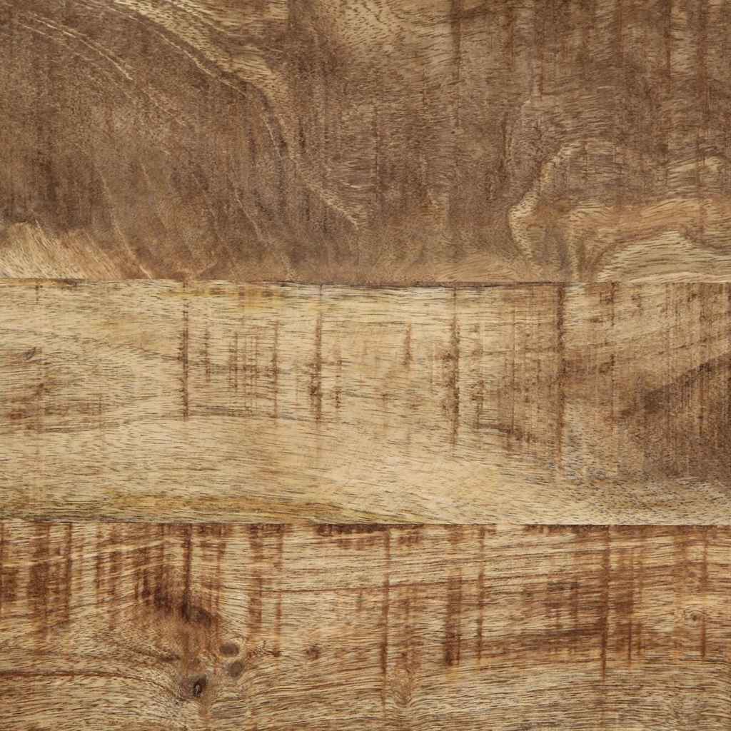Mesa De Café Marrón Madera De Mango Maciza