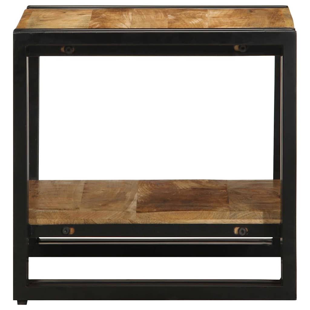 Mesa De Café Marrón Madera De Mango Maciza