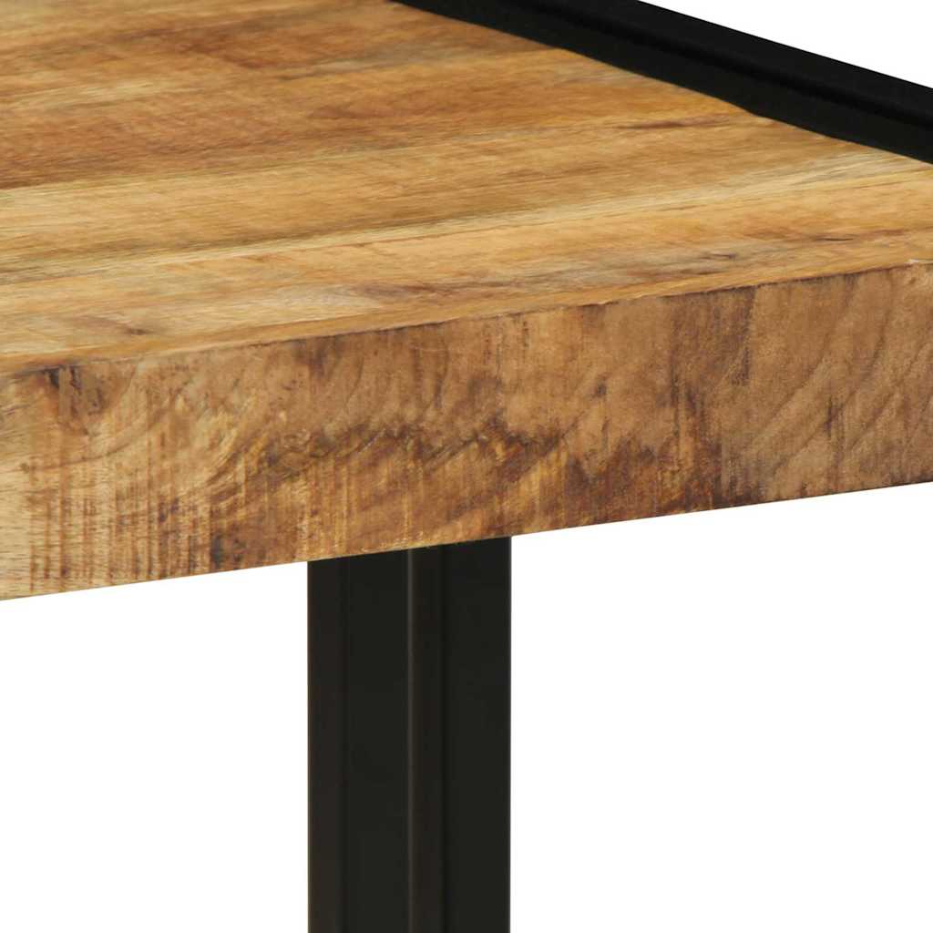 Mesa De Café Marrón Madera De Mango Maciza