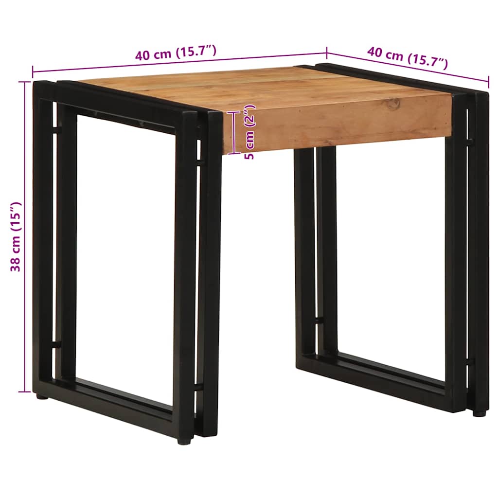 Mesa De Café Marrón Madera De Acacia Sólida