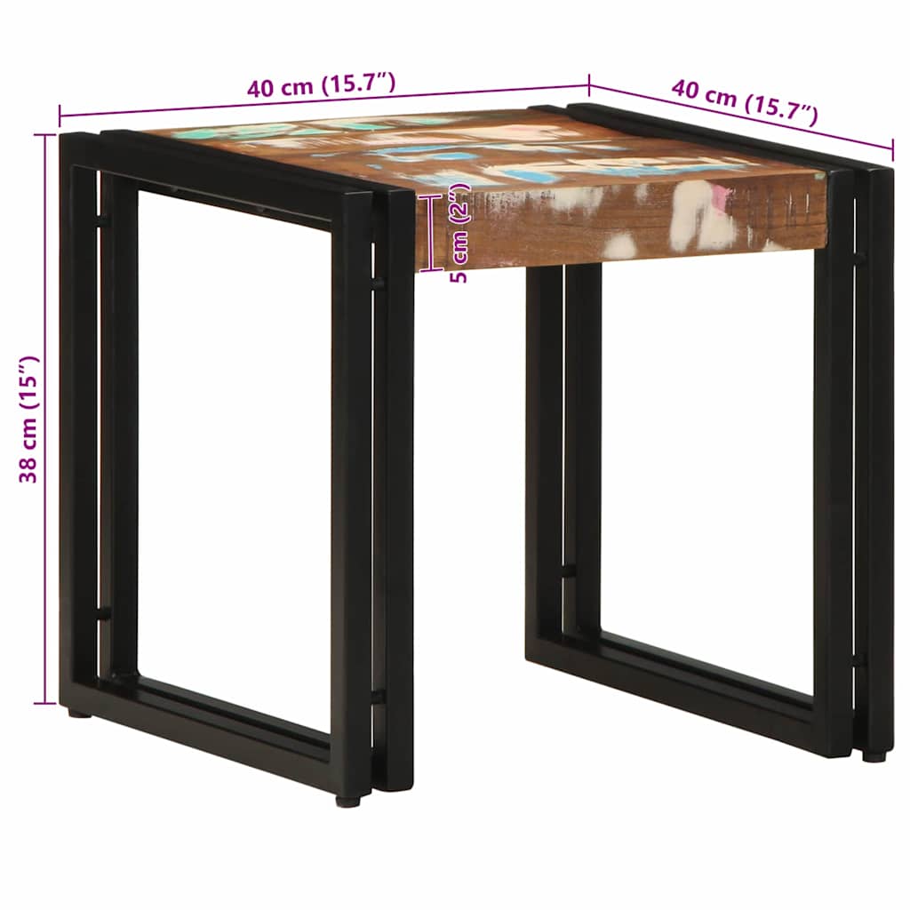 Mesa De Café Madera Sólida Recuperada
