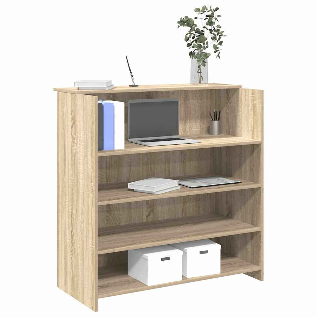 Escritorio De Recepción Roble 100X50X103,5 Cm Madera De Ingeniería