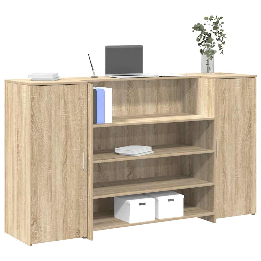 Escritorio De Recepción Roble 180X50X103,5 Cm Madera De Ingeniería