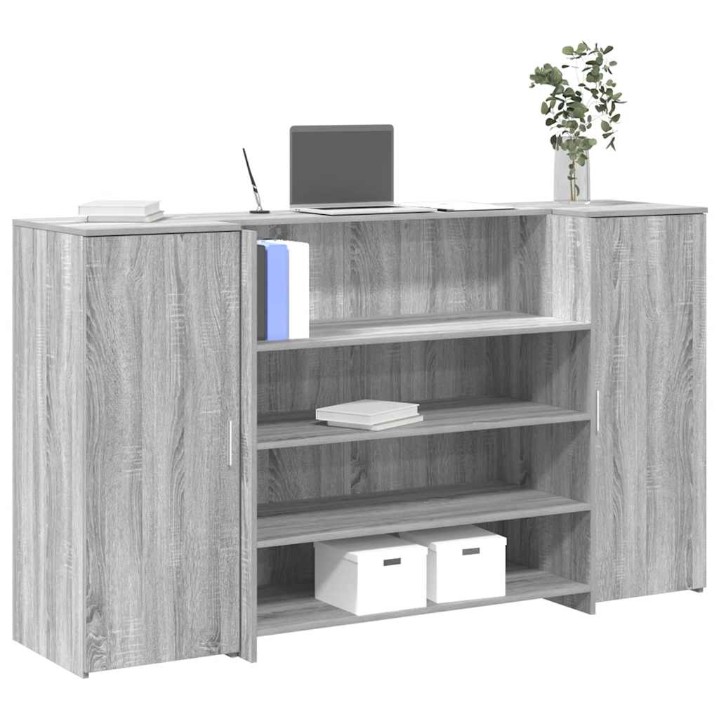 Escritorio De Recepción Roble 180X50X103,5 Cm Madera De Ingeniería