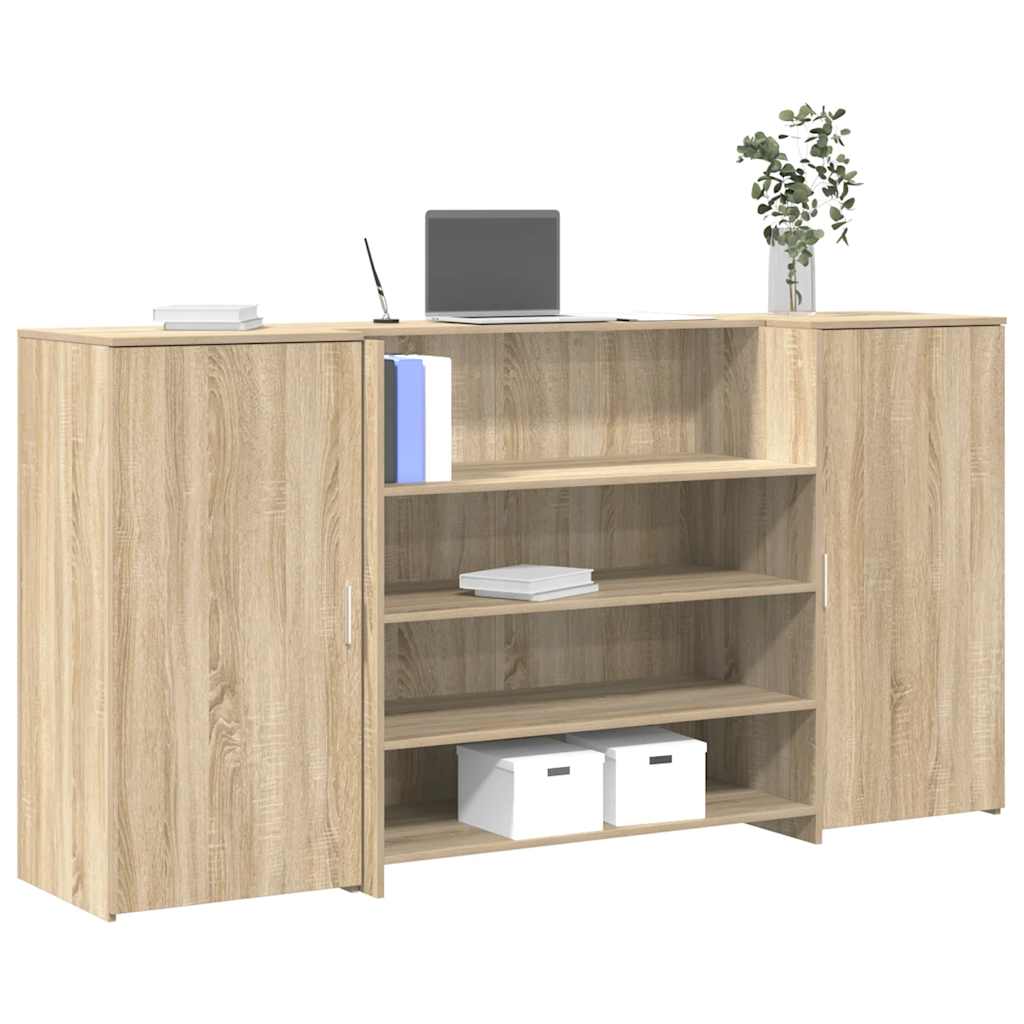 Escritorio De Recepción Roble 180X50X103,5 Cm Madera De Ingeniería