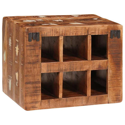 Estante De Vino Marrón 44 X 30 X 35 Cm Madera Sólida Recuperada