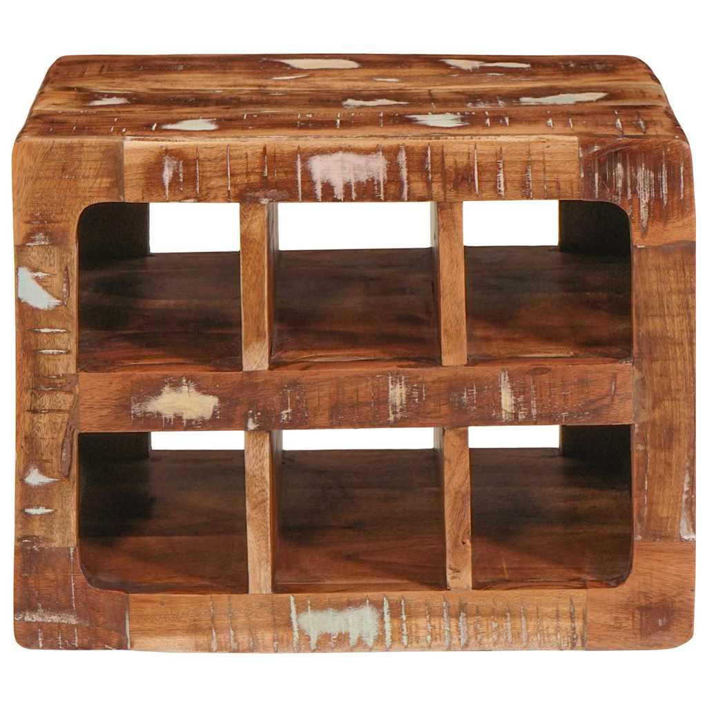 Estante De Vino Marrón 44 X 30 X 35 Cm Madera Sólida Recuperada