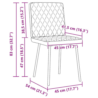 Sillas De Comedor 2 Unidades Cuero Sintético