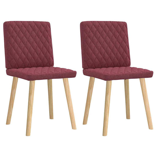 Sillas De Comedor 2 Unidades Tela Rojo Tinto