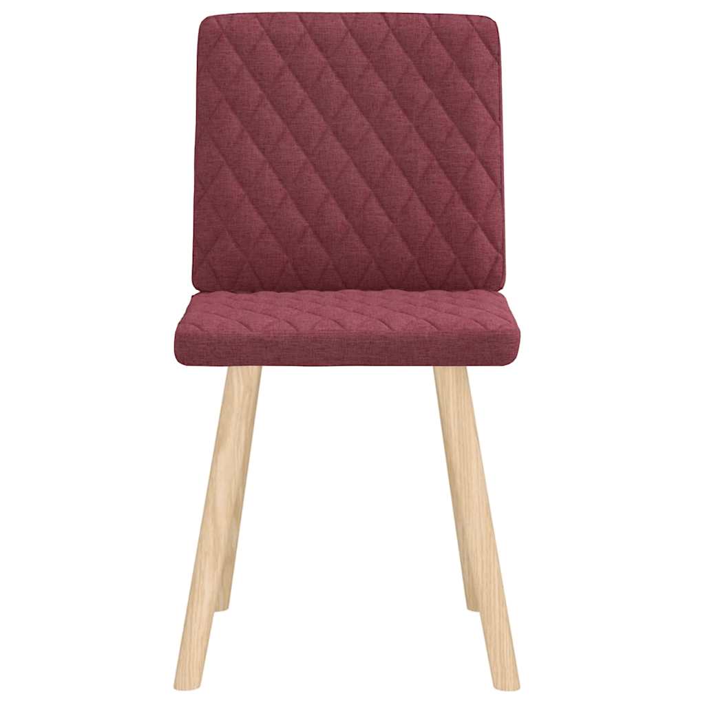 Sillas De Comedor 2 Unidades Tela Rojo Tinto