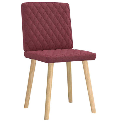 Sillas De Comedor 2 Unidades Tela Rojo Tinto