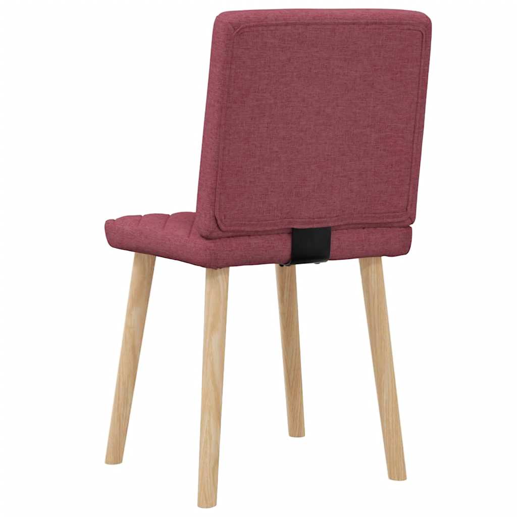 Sillas De Comedor 2 Unidades Tela Rojo Tinto