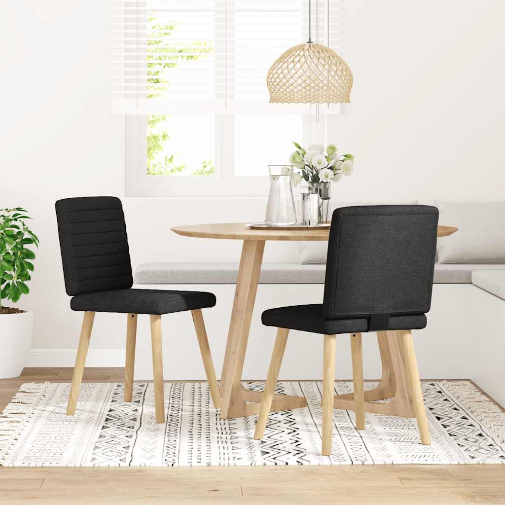 Sillas De Comedor Giratorias 6 Unidades Tela Negras