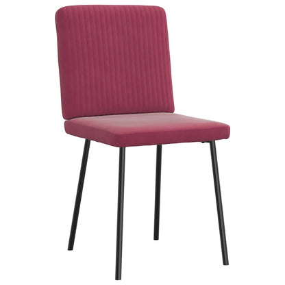 Sillas De Comedor 2 Unidades Terciopelo Rojo Tinto