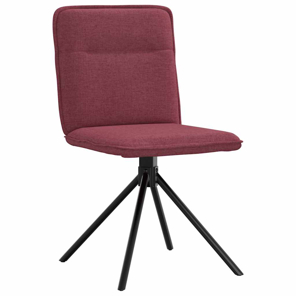 Sillas De Comedor 2 Unidades Tela Rojo Tinto