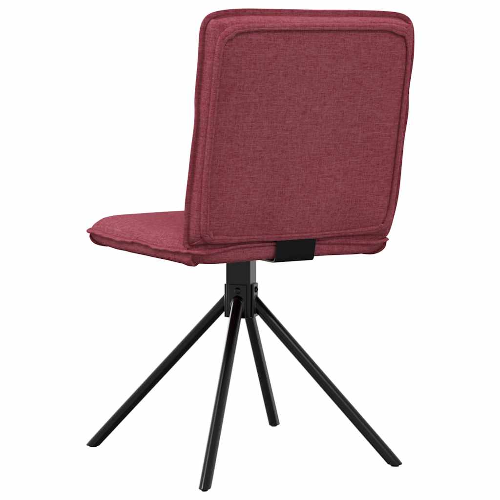 Sillas De Comedor 2 Unidades Tela Rojo Tinto