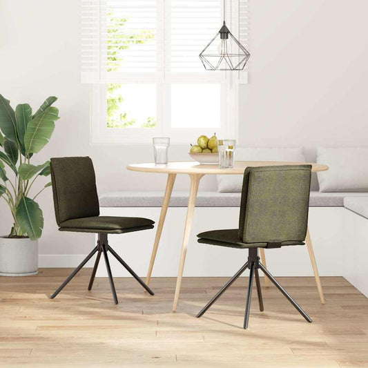 Silla De Comedor Cuero Gamuza Verde Militar