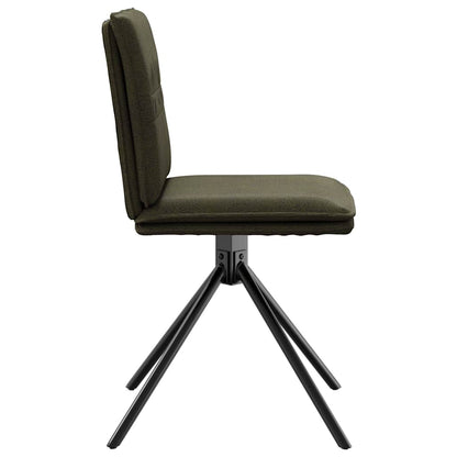 Silla De Comedor Cuero Gamuza Verde Militar