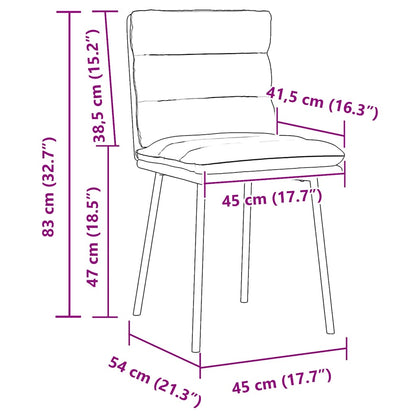 Sillas De Comedor 2 Unidades Terciopelo