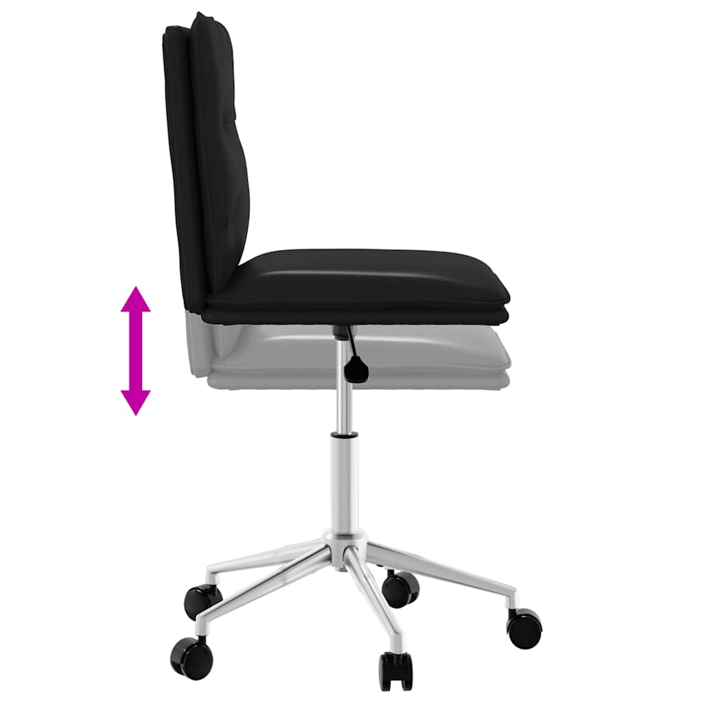 Silla De Comedor De Cuero Sintético Negra