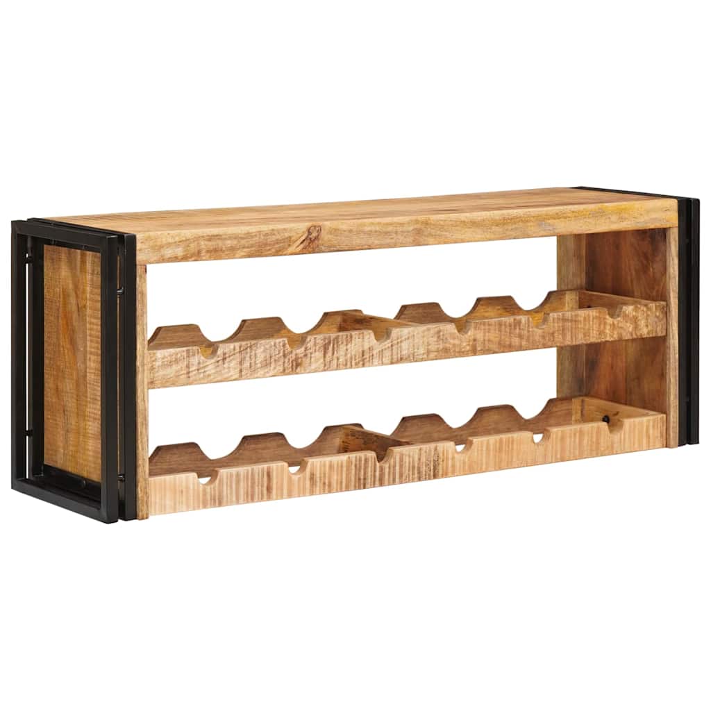 Estante De Vino Marrón 120 X 45 X 33 Cm Madera Reciclada Maciza