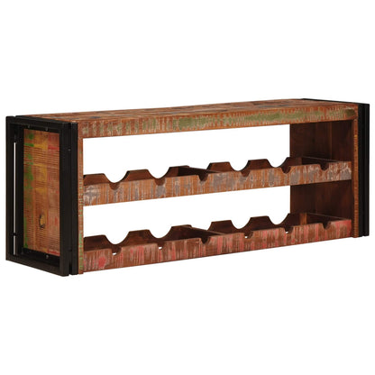 Estante De Vino Marrón 120 X 45 X 33 Cm Madera Reciclada Maciza