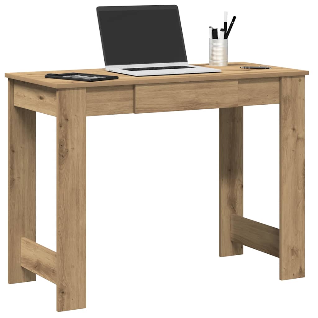 Escritorio De Madera De Ingeniería Envejecida 100X45X75 Cm